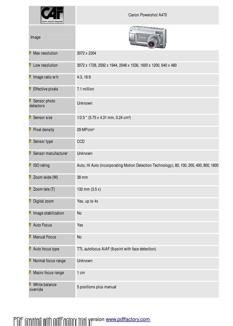 Canon PowerShot A470 User manual