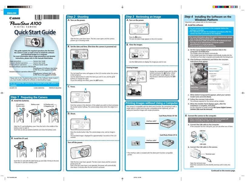 Canon PowerShot A100 User manual