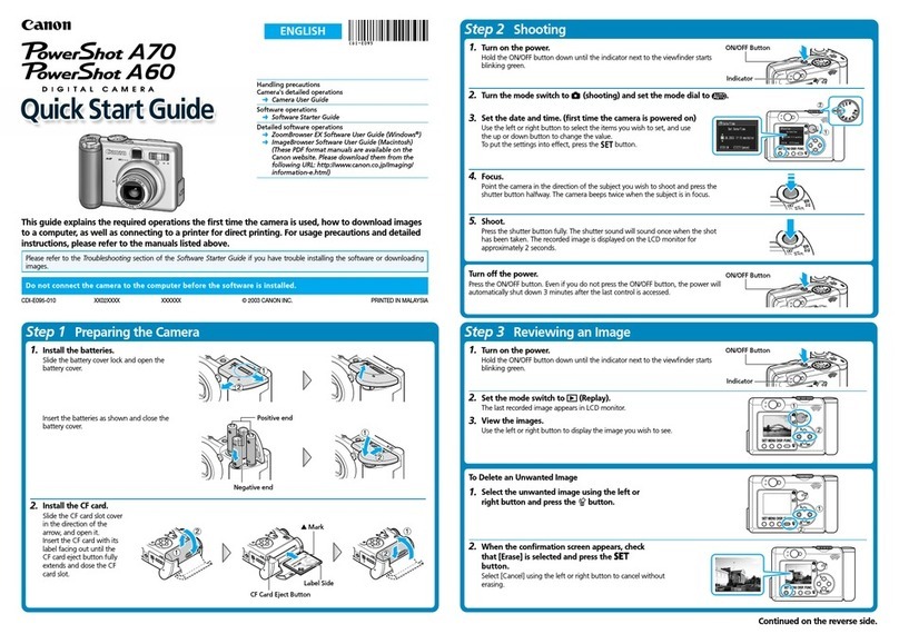 Canon PowerShot A70 User manual
