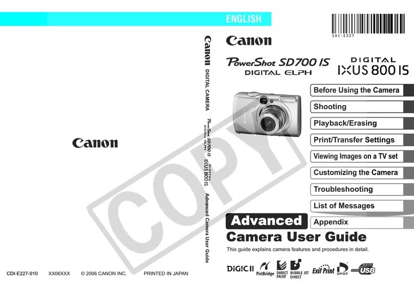 Canon PowerShot SD 700 IS Digital Elph User manual