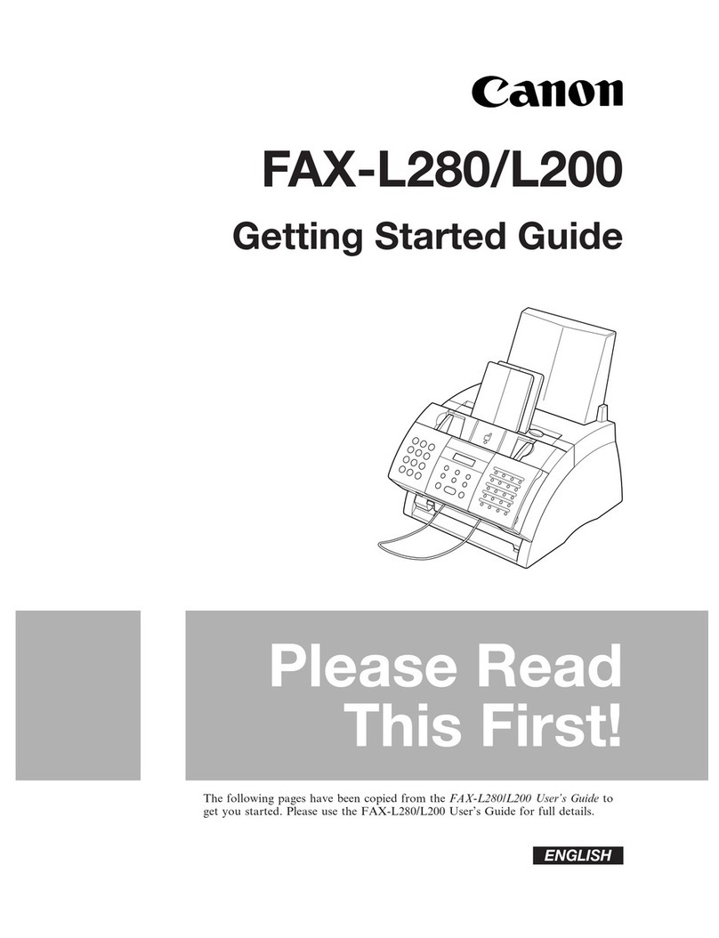 Canon FAX L200 Getting started guide