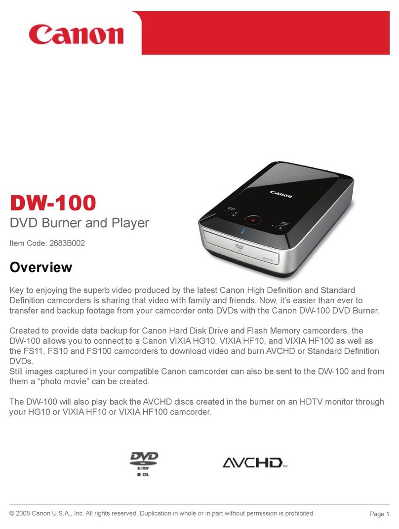 Canon DW-100 User manual