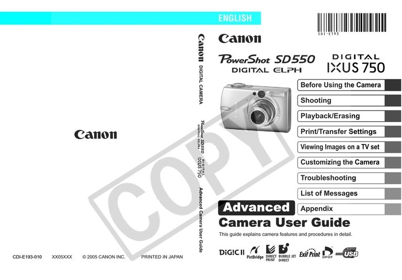 Canon PowerShot DIGITAL IXUS 750 Operating instructions