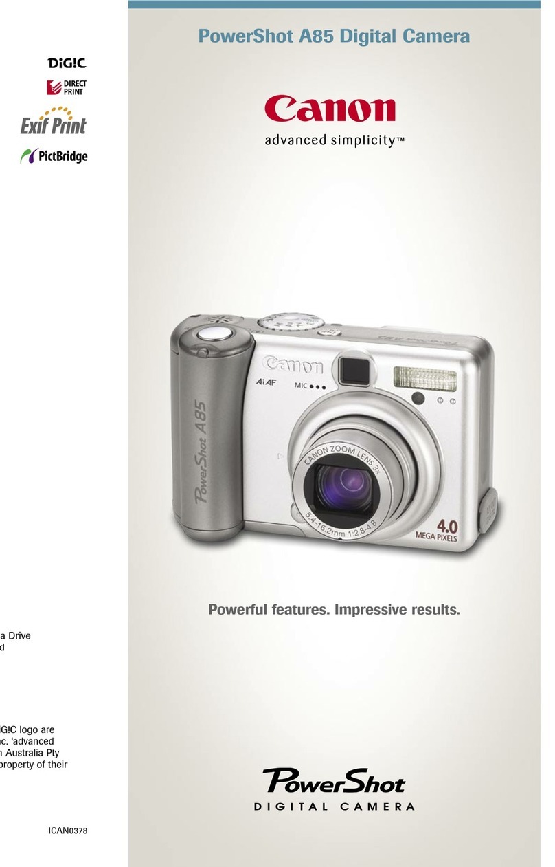 Canon POWERSHOT A85 User manual
