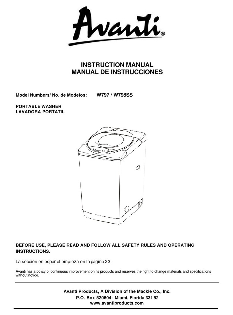 Avanti W797 User manual Avanti W797 User manual