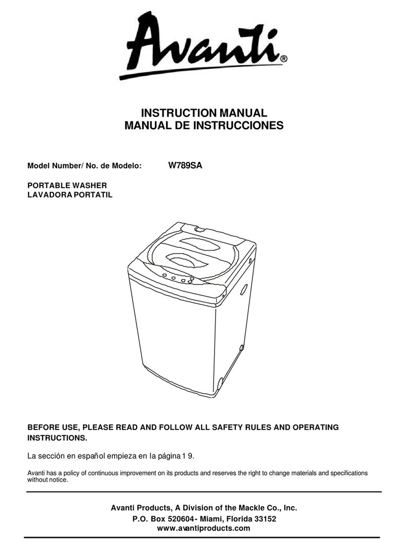Avanti W789SA User manual Avanti W789SA User manual