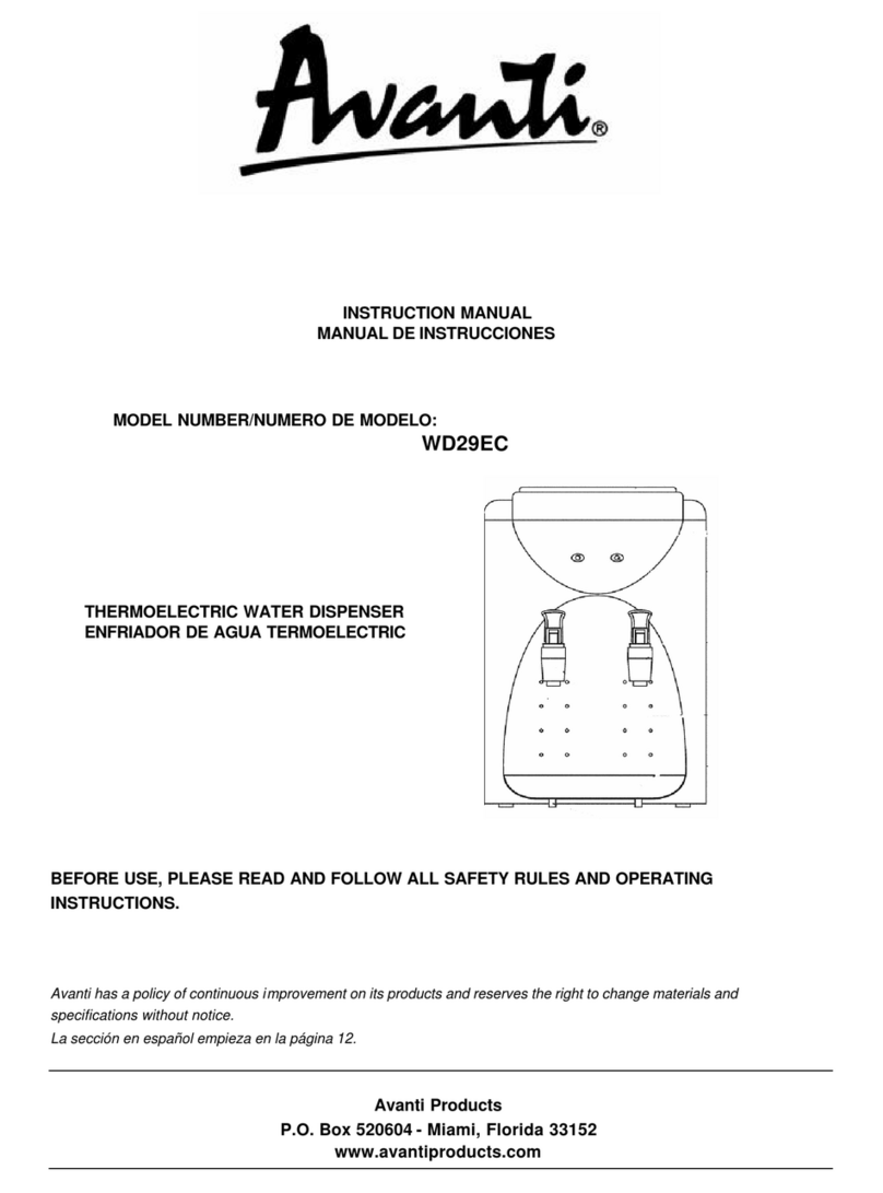 Avanti WD29EC instruction manual