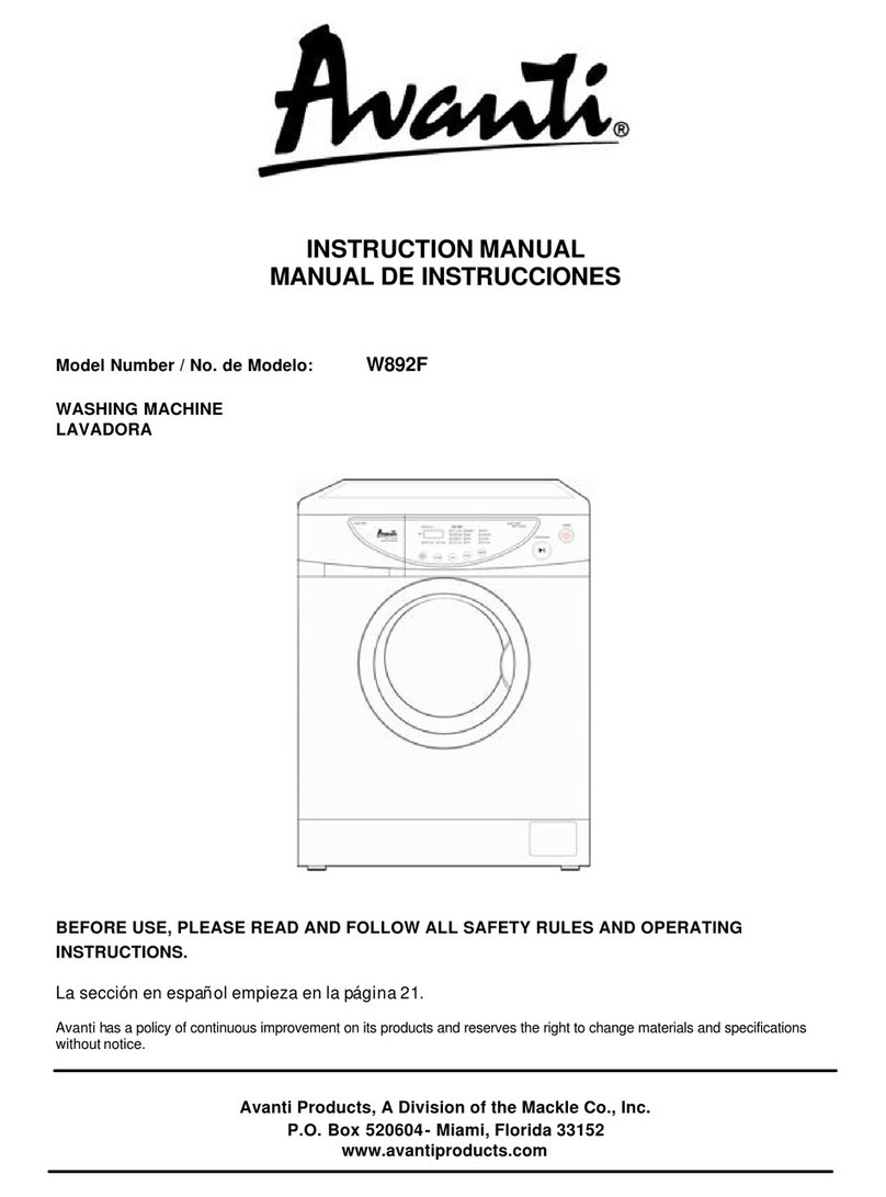 Avanti W892F User manual Avanti W892F User manual