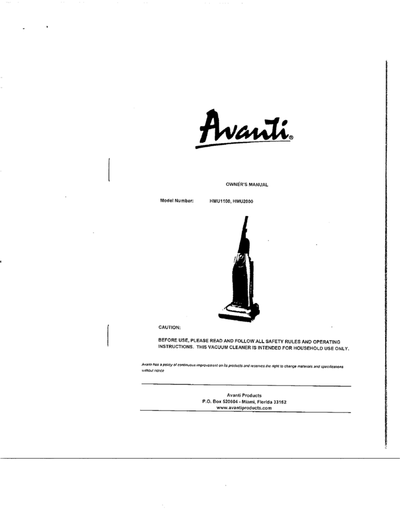 Avanti HMU1100 owner's manual