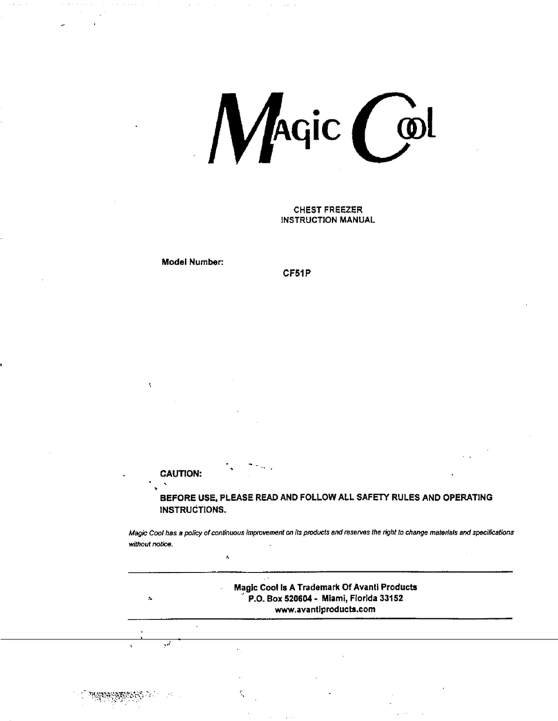 Avanti MAGIC COOL CF51P User manual