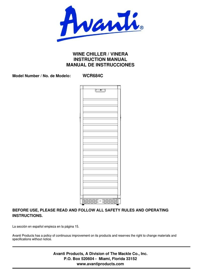 Avanti WCR684C User manual Avanti WCR684C User manual
