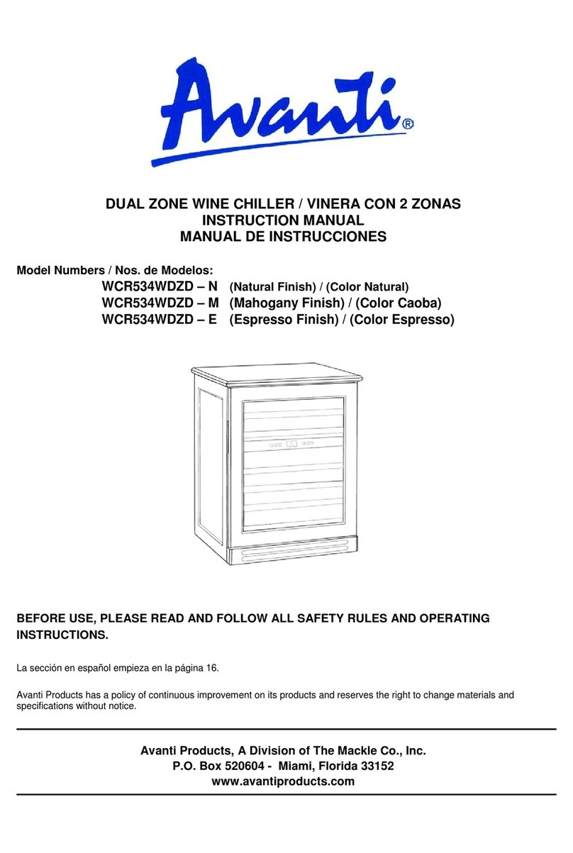 Avanti WCR534WDZD  E User manual