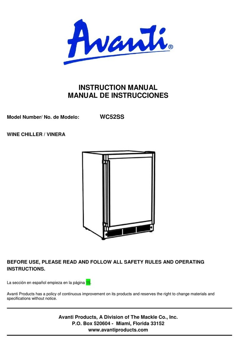 Avanti WC52SS User manual Avanti WC52SS User manual