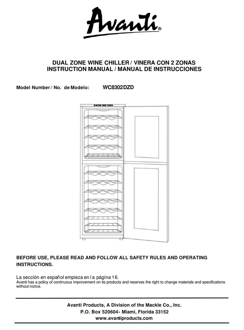 Avanti WC8302DZD User manual Avanti WC8302DZD User manual