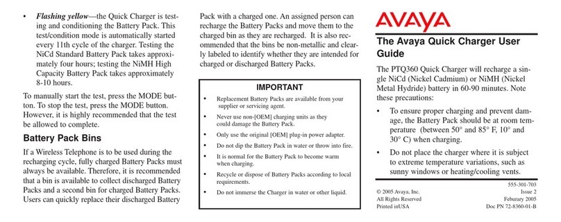 Avaya Quick Charger PTQ360 user guide