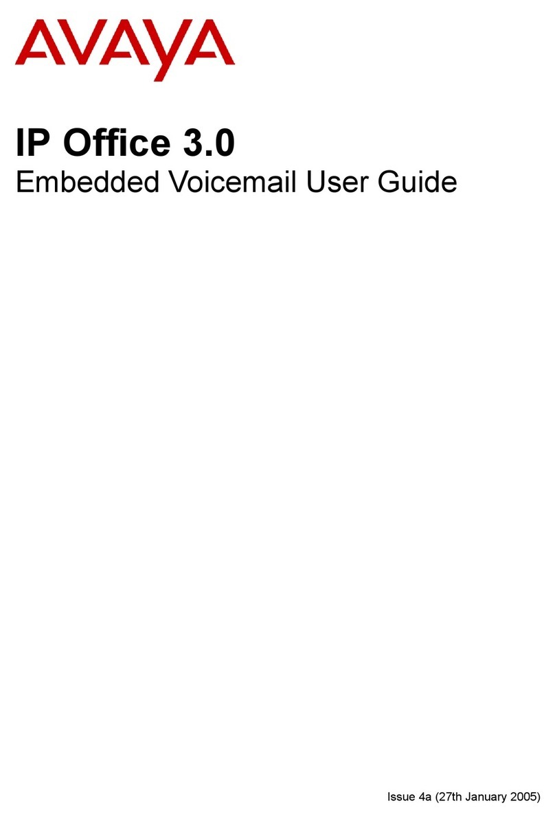 Avaya Voicemail User manual