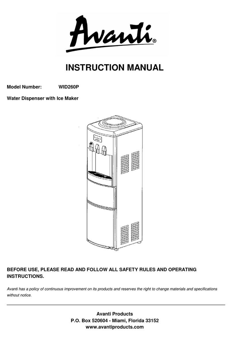 Avanti WID260P instruction manual