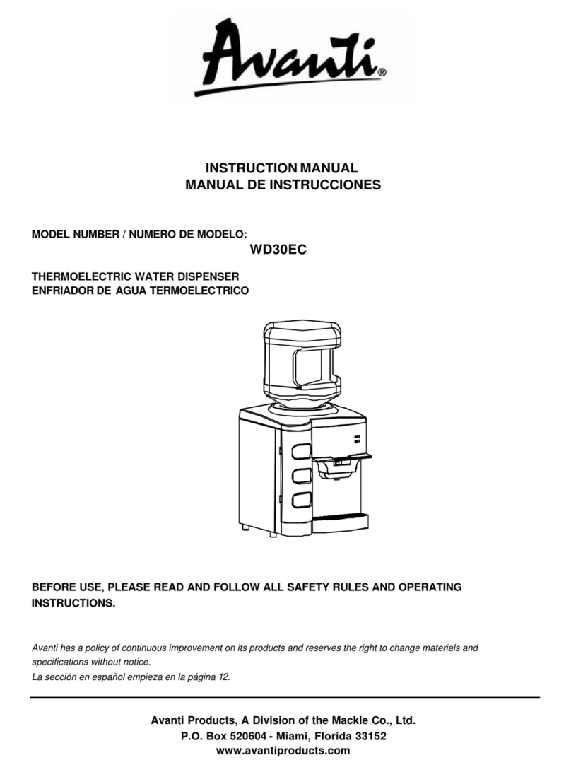 Avanti WD30EC instruction manual