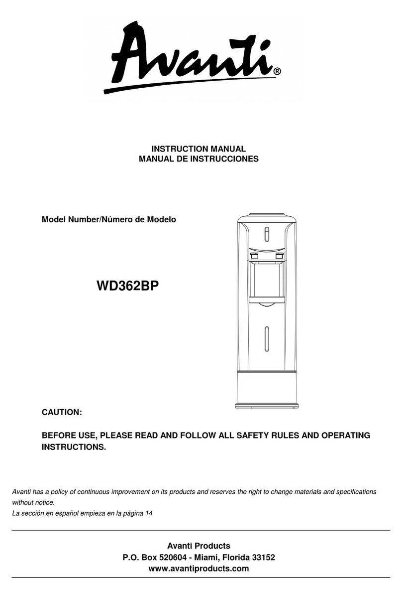 Avanti WD362BP User manual