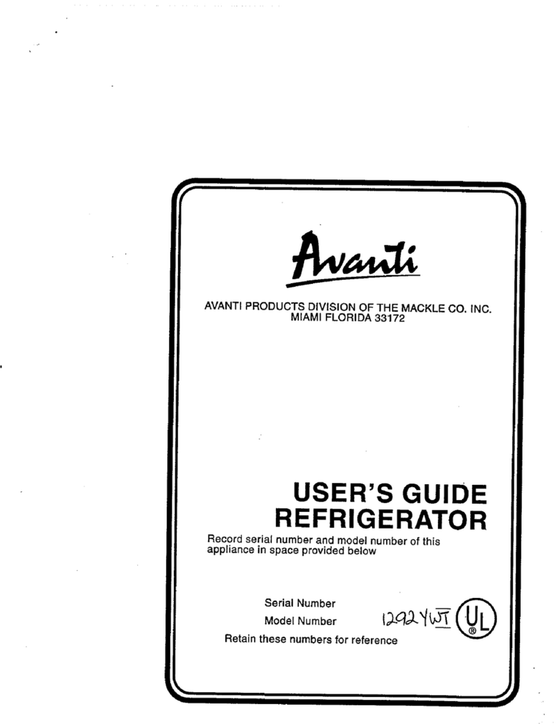 Avanti NOTFOUND 1292YWT User manual
