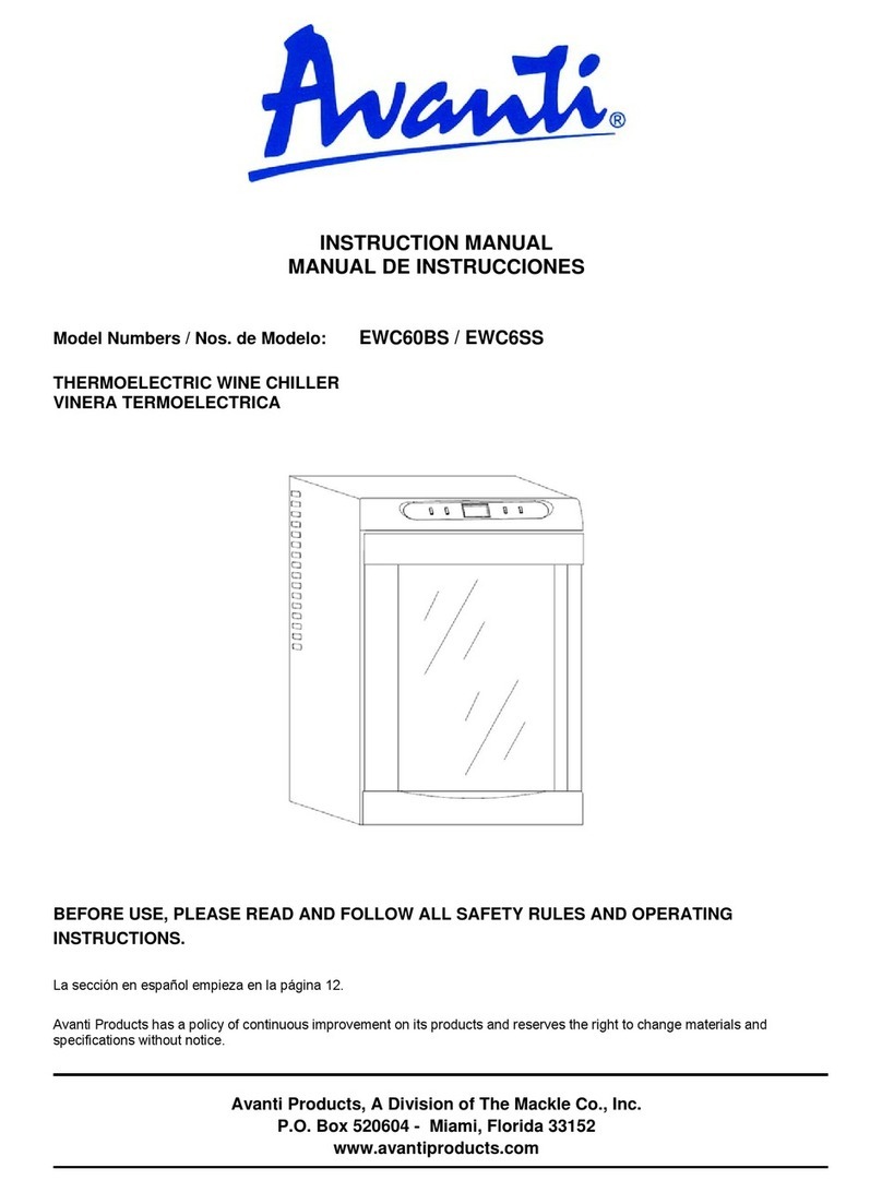 Avanti EWC60BS User manual