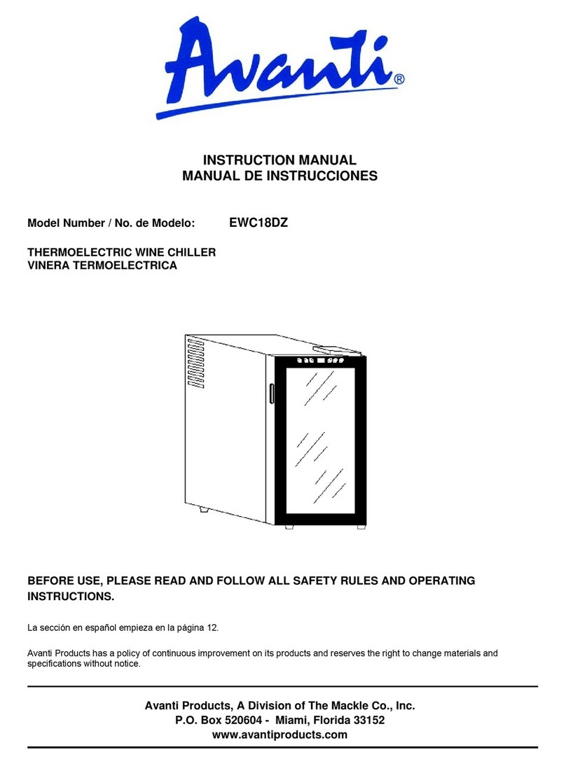 Avanti EWC18DZ User manual Avanti EWC18DZ User manual