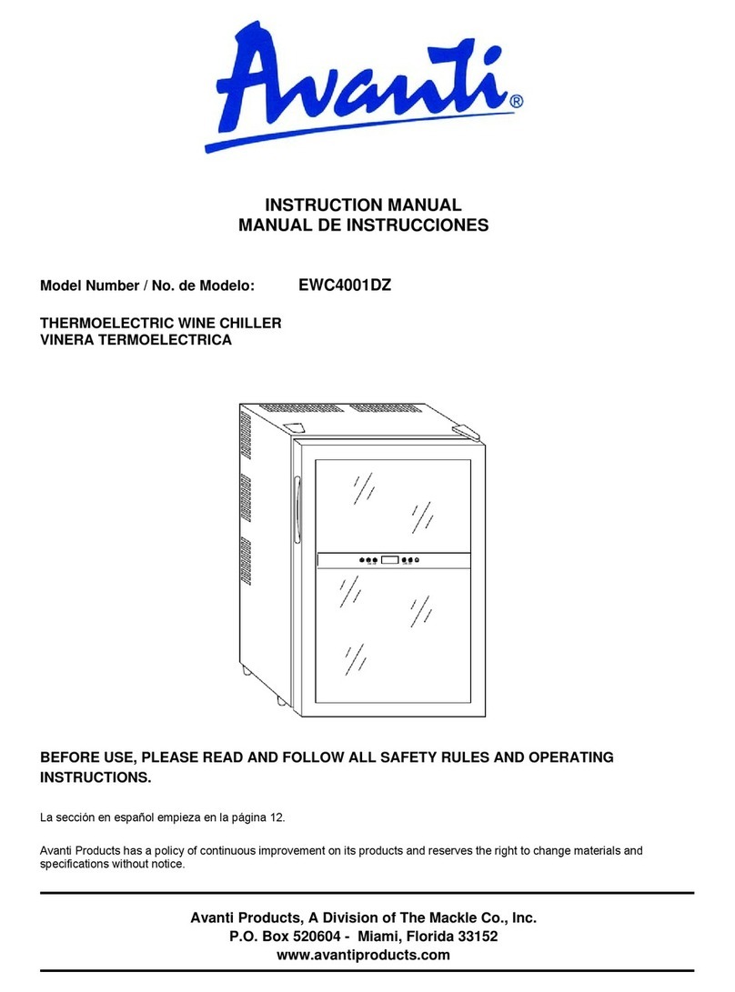 Avanti EWC4001DZ User manual Avanti EWC4001DZ User manual