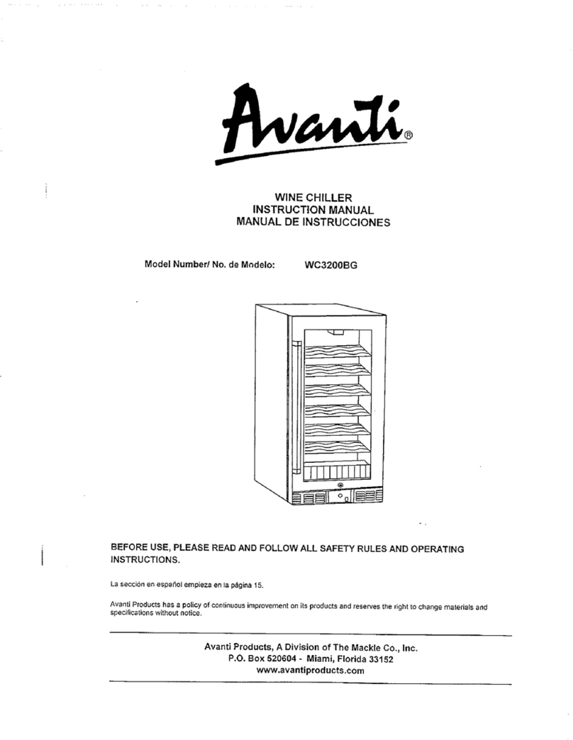 Avanti WC3200BG User manual