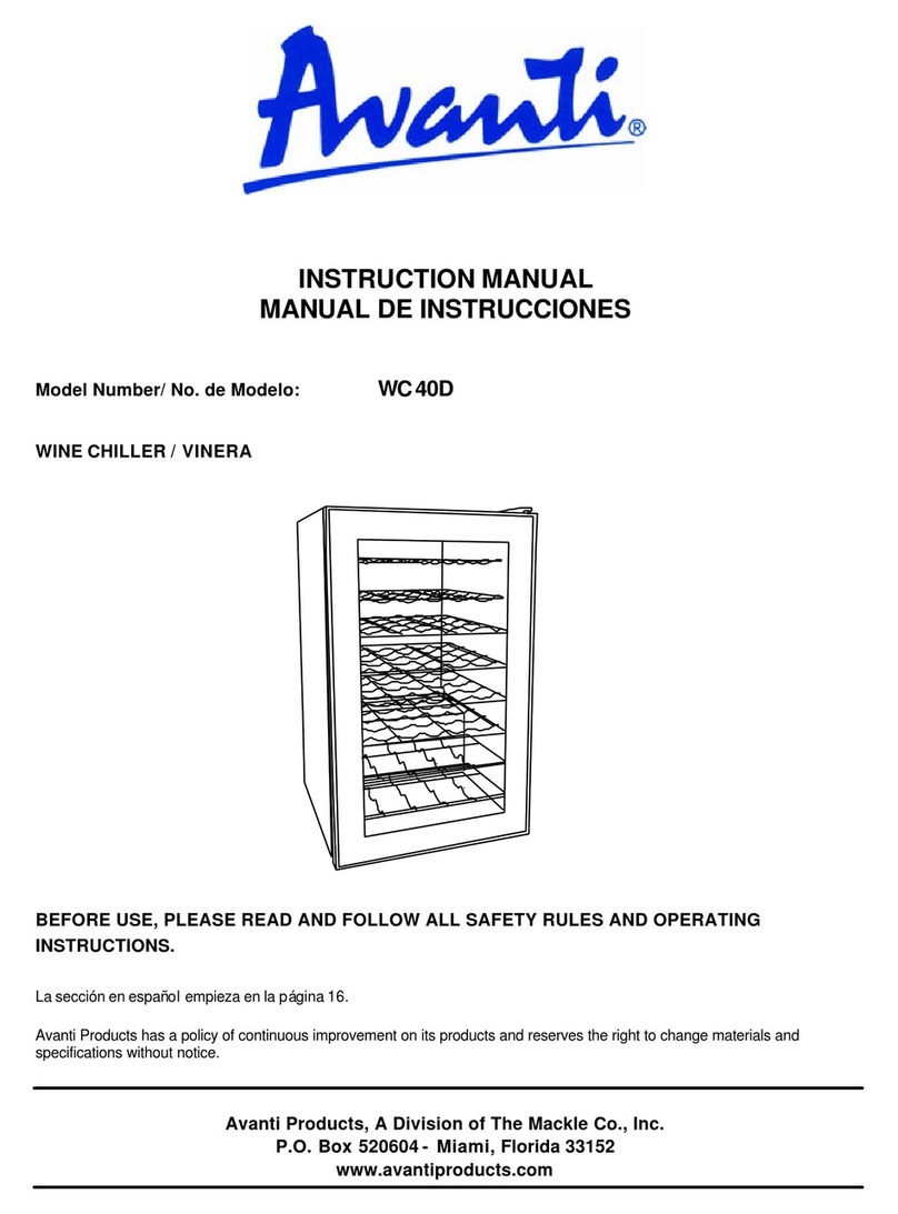Avanti WC40D instruction manual