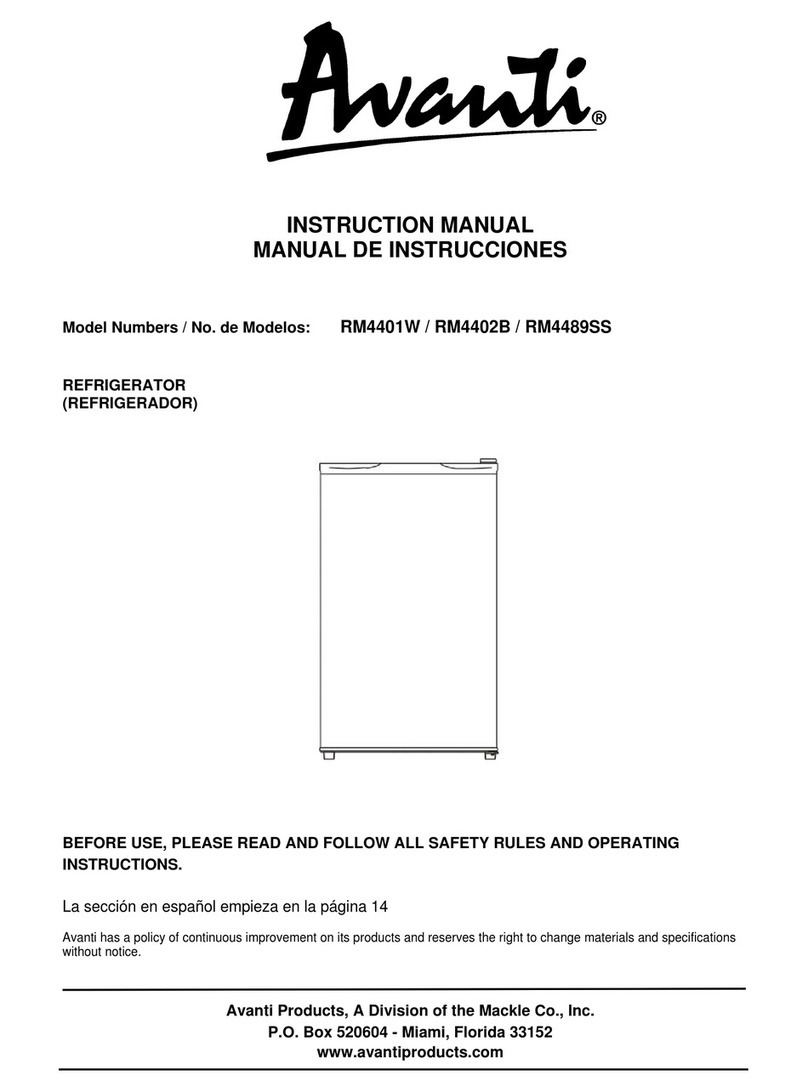 Avanti RM4401W User manual Avanti RM4401W User manual