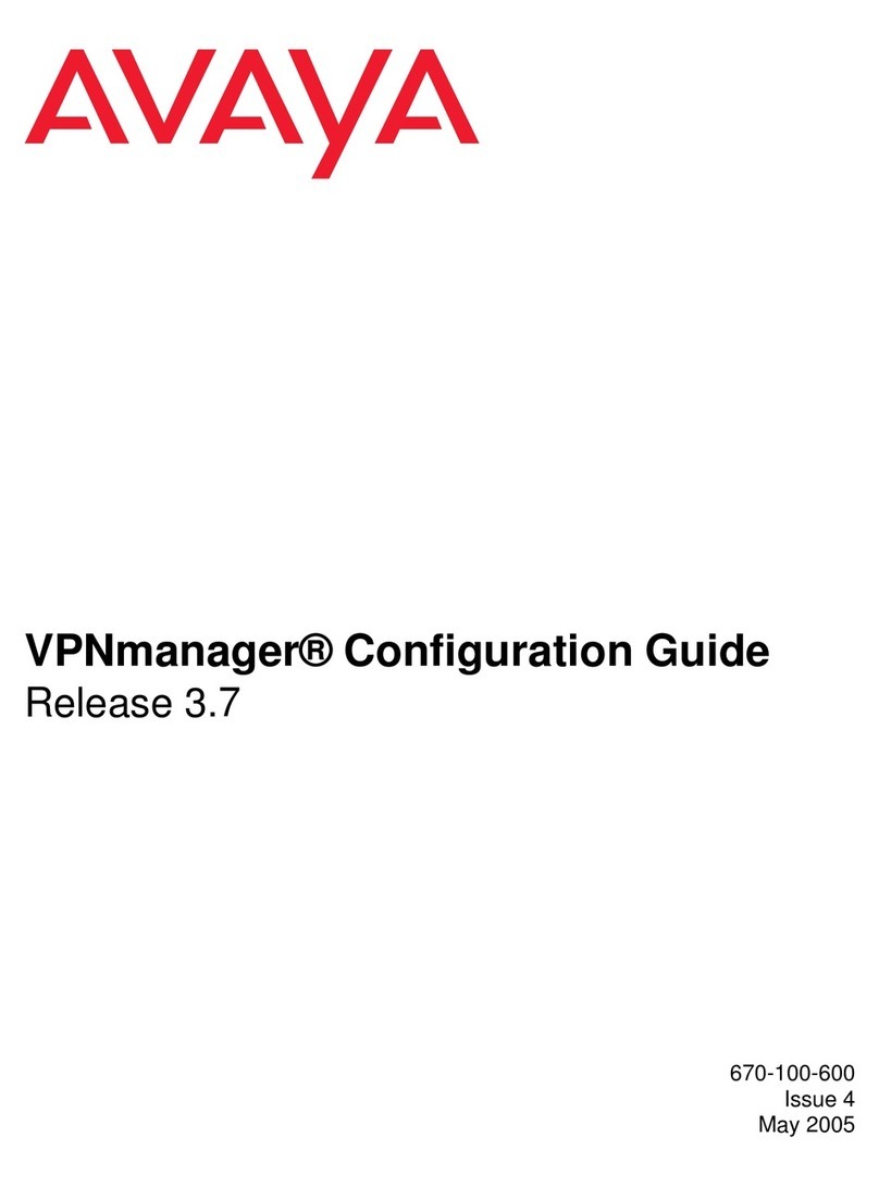 Avaya 3.7 User manual