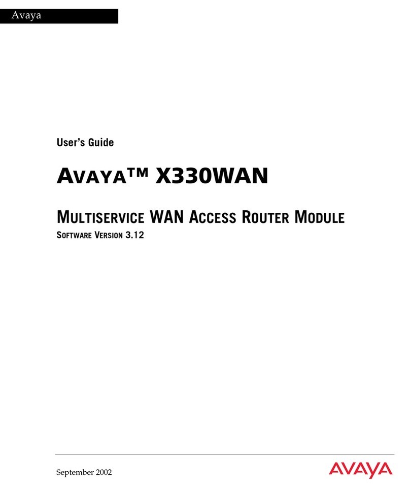 Avaya X330WAN User manual