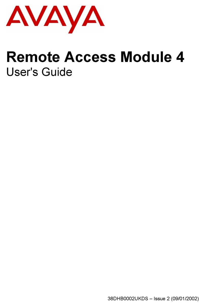 Avaya Remote Access Module 4 user guide