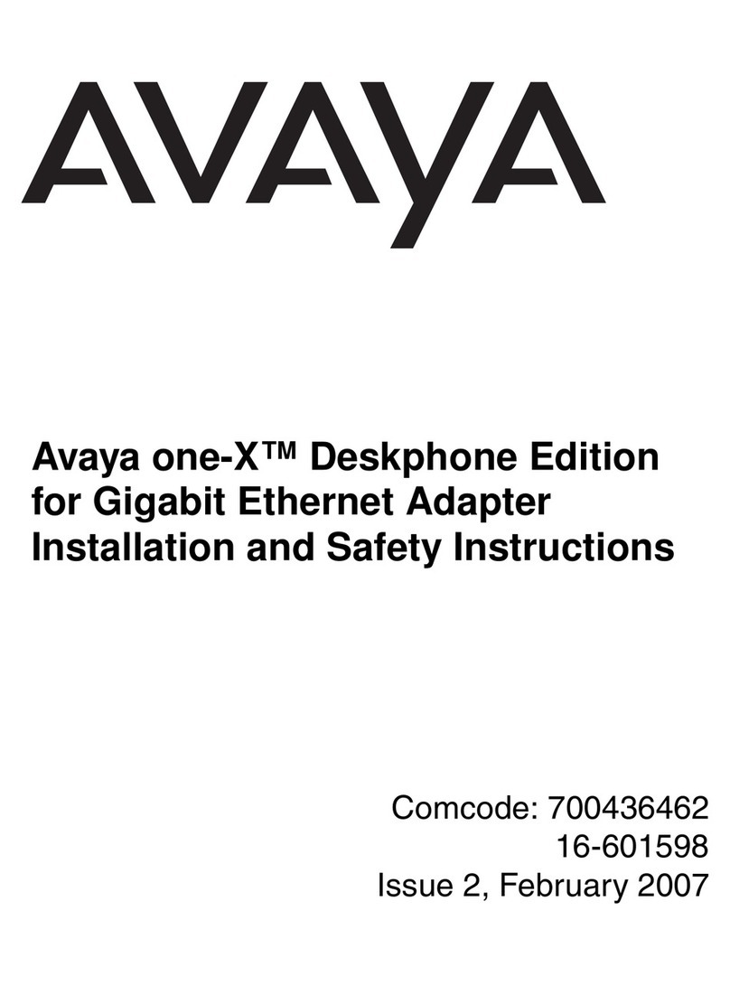 Avaya Avaya one-X Gigabit Ethernet Adapter Installation and safety instructions