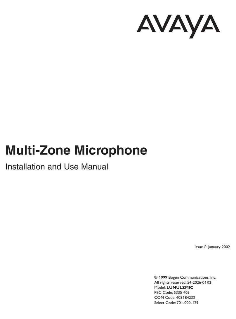 Avaya LUMULZMIC Installation and use manual