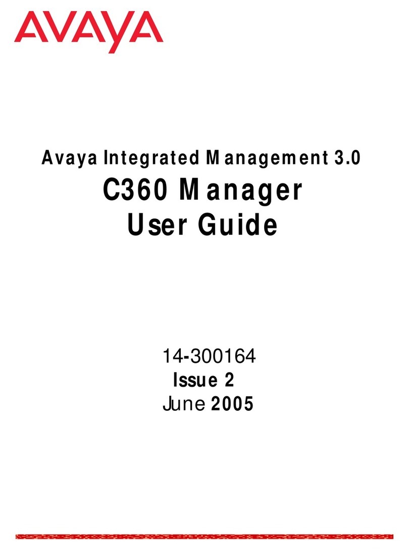 Avaya C360 Manager User manual