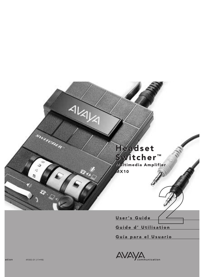 Avaya MX10 user guide