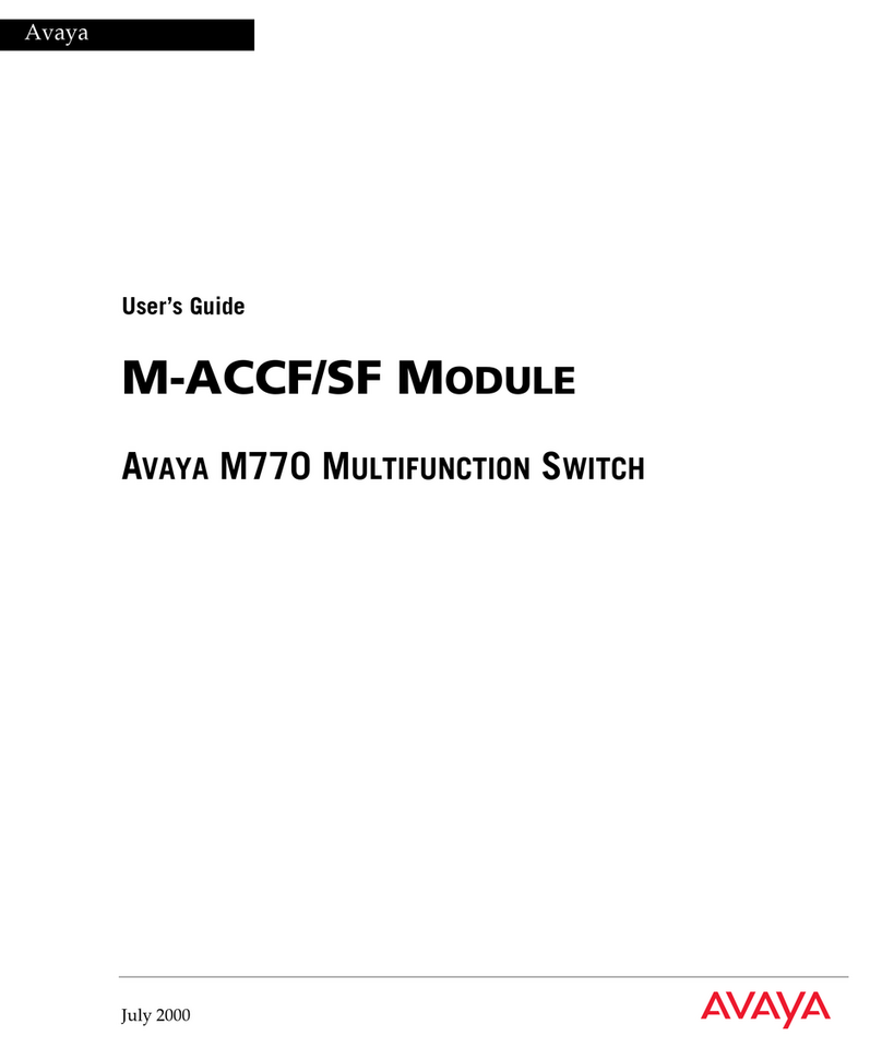 Avaya M-ACCF/SF user guide