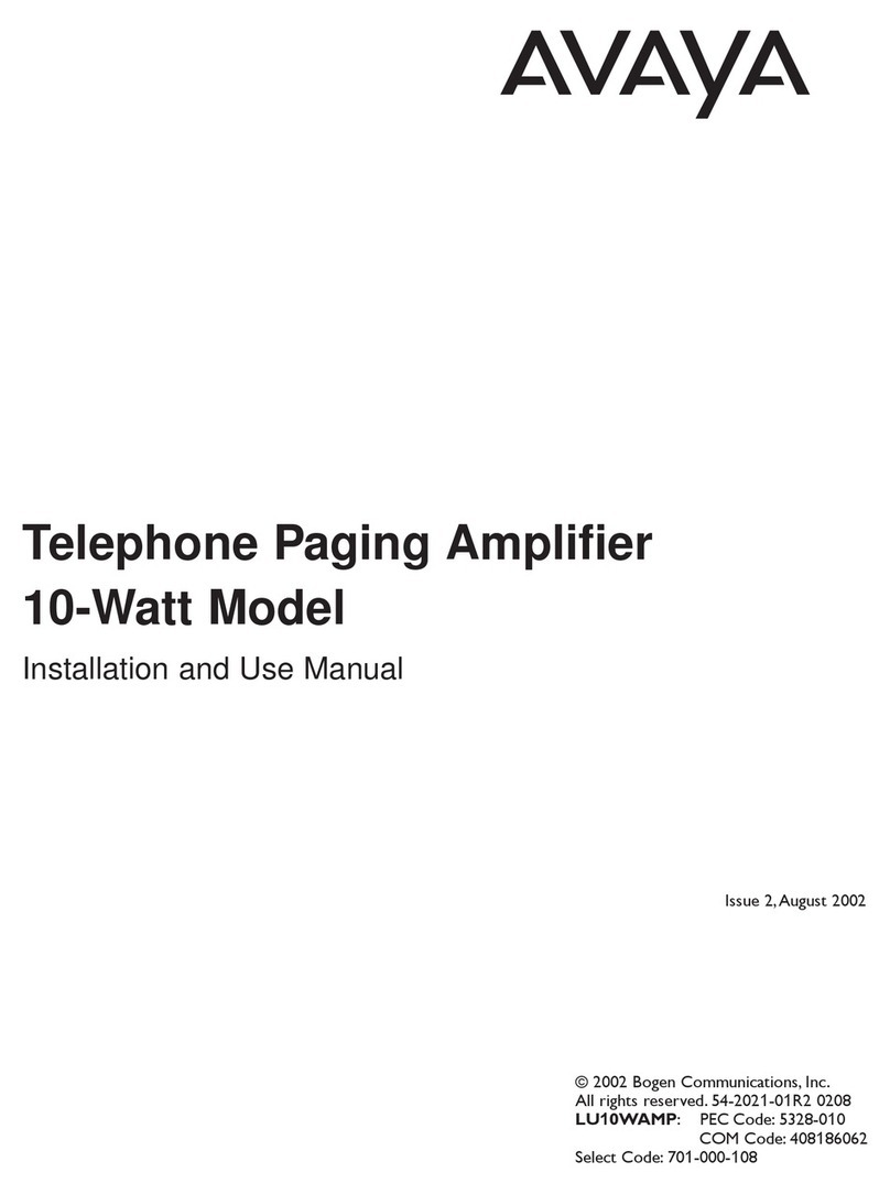 Avaya 10-Watt Installation and use manual Avaya 10-Watt Installation and use manual
