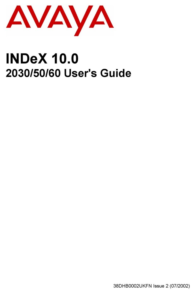 Avaya INDeX 2030 user guide