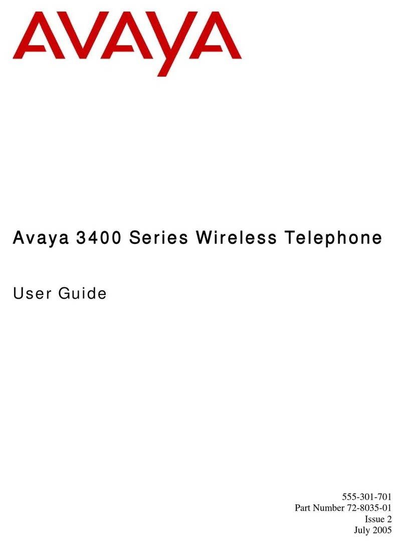 Avaya 3400 Series User manual