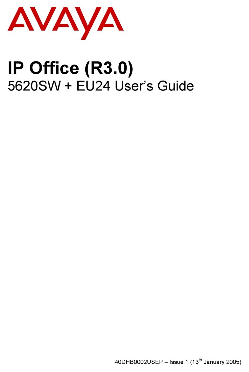 Avaya IP Office (R3.0) 5620SW + EU24 User manual