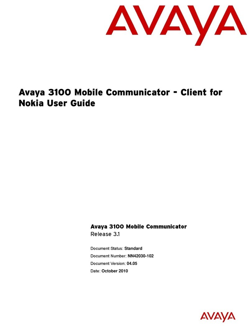 Avaya 3100 User manual