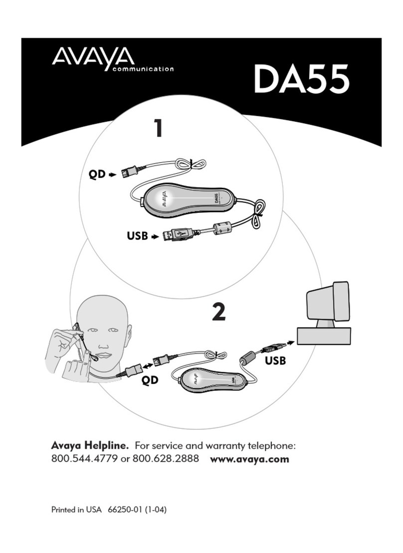 Avaya Headsets DA55 user guide