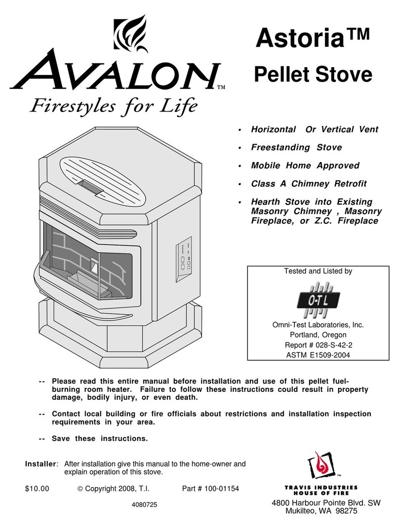 Avalon Stove user manual