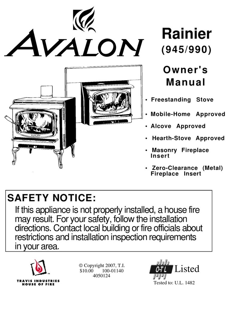 Avalon Rainier User manual
