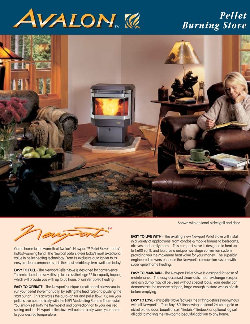 Avalon Stoves Pellet Pellet Burning Stove Specifications Avalon Stoves Pellet Pellet Burning Stove Specifications