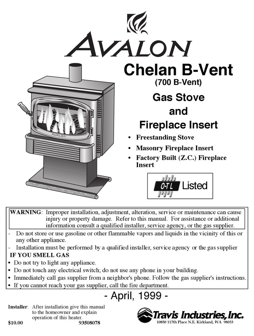 Avalon 700 B-Vent User manual