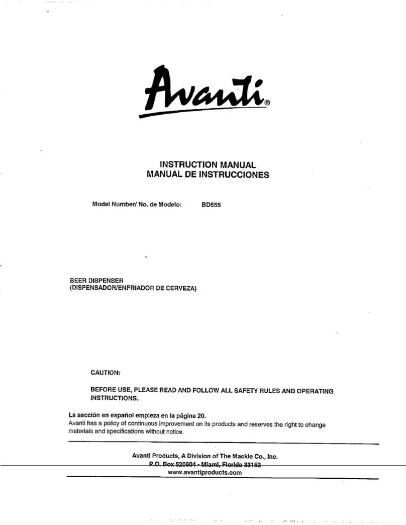 Avanti BD555 User manual