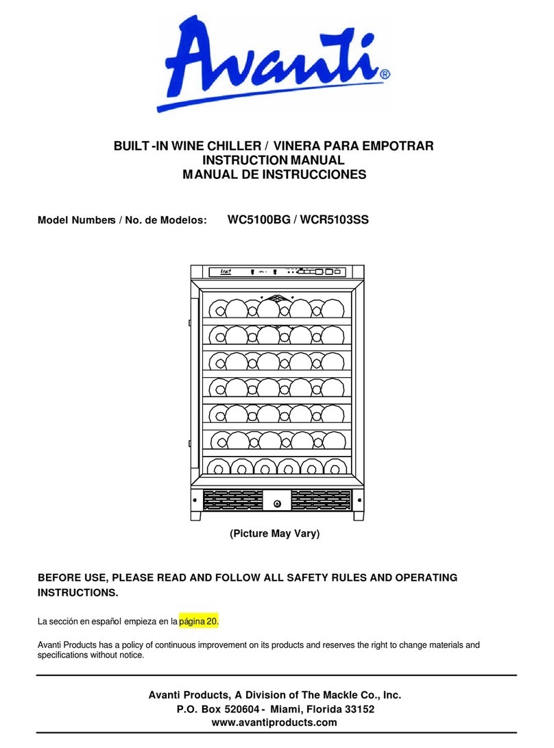 Avanti WC5100BG User manual